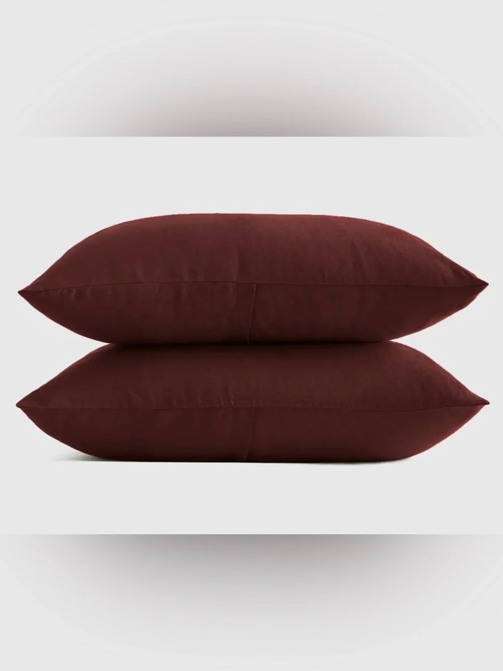 NWOT Quince European Linen Sham Set, Standard (Burgundy)